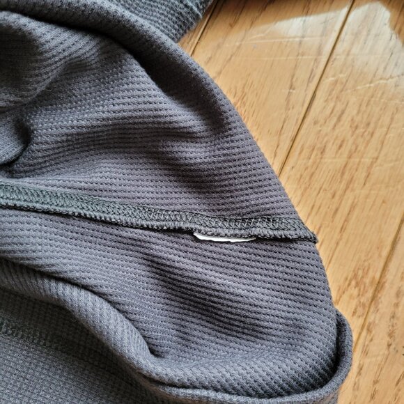 Fabletics Long-Sleeve Waffle Henley Pewter XL - Picture 4 of 9